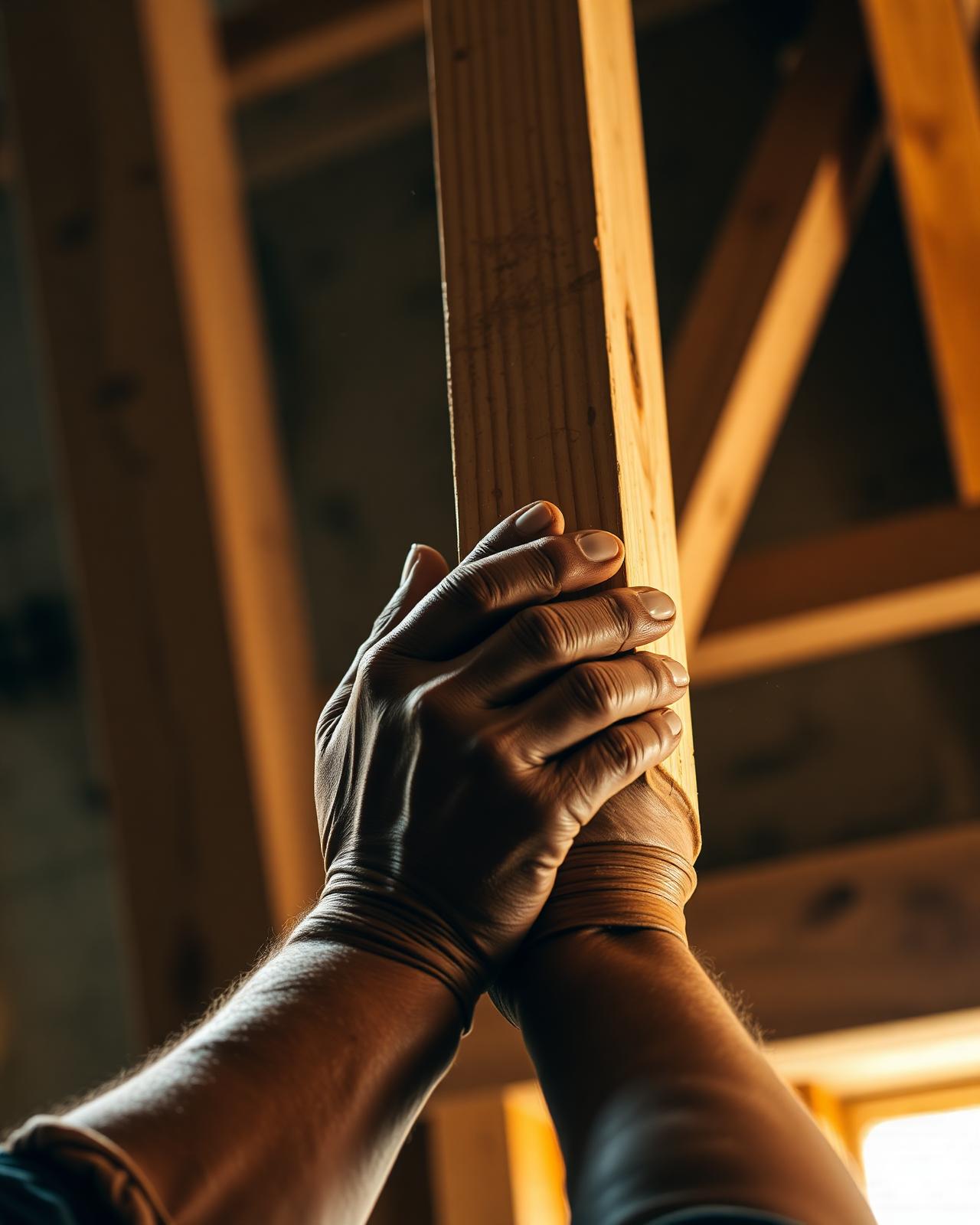 Custom home framing craftsmanship
